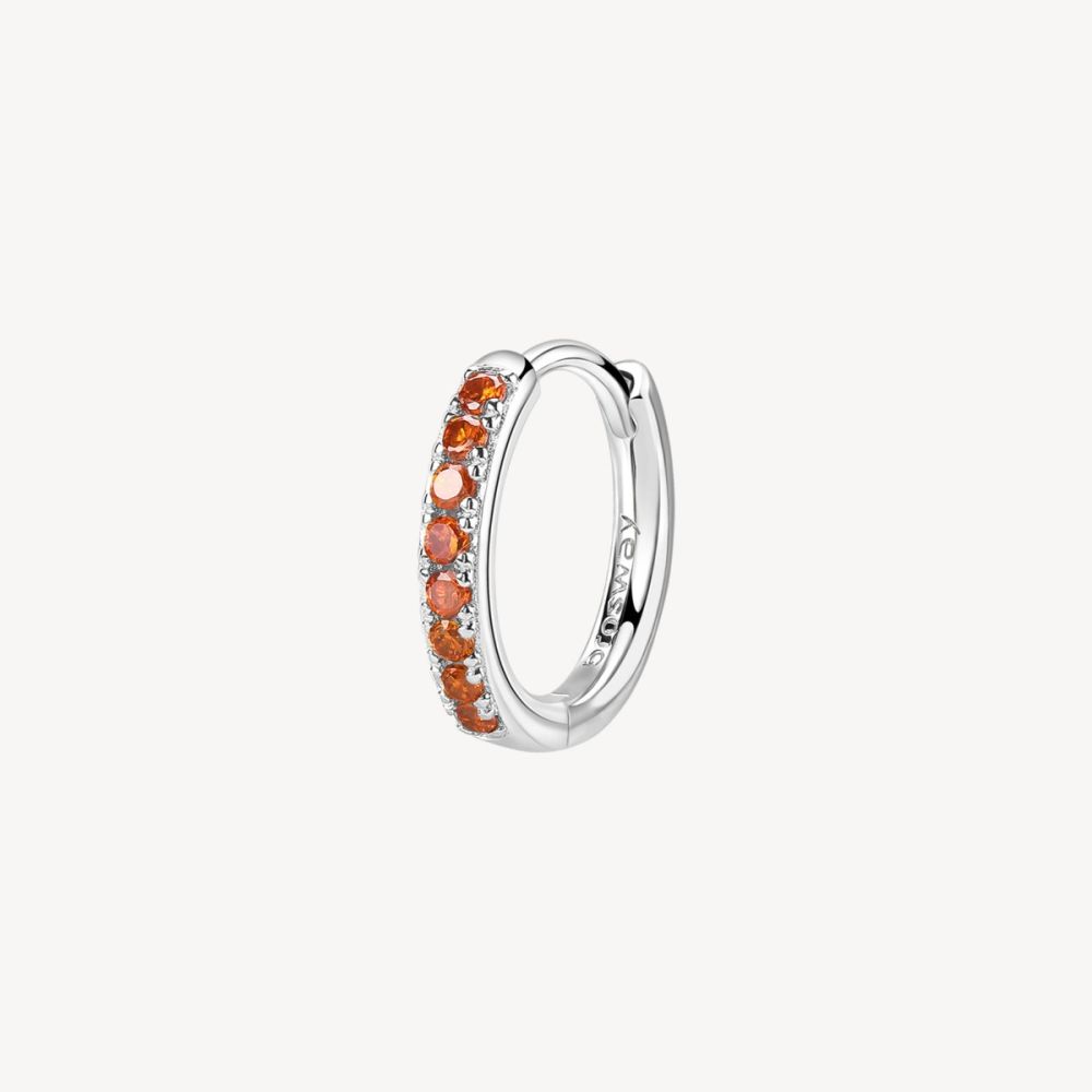 Brosway Mono Orecchino Cerchietto Argento Arancio Fancy