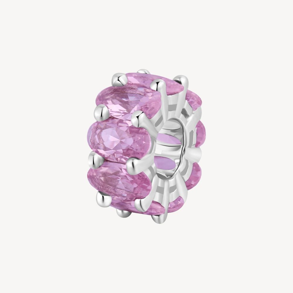Brosway Charm Argento Oval Cubic Light Ruby Fancy