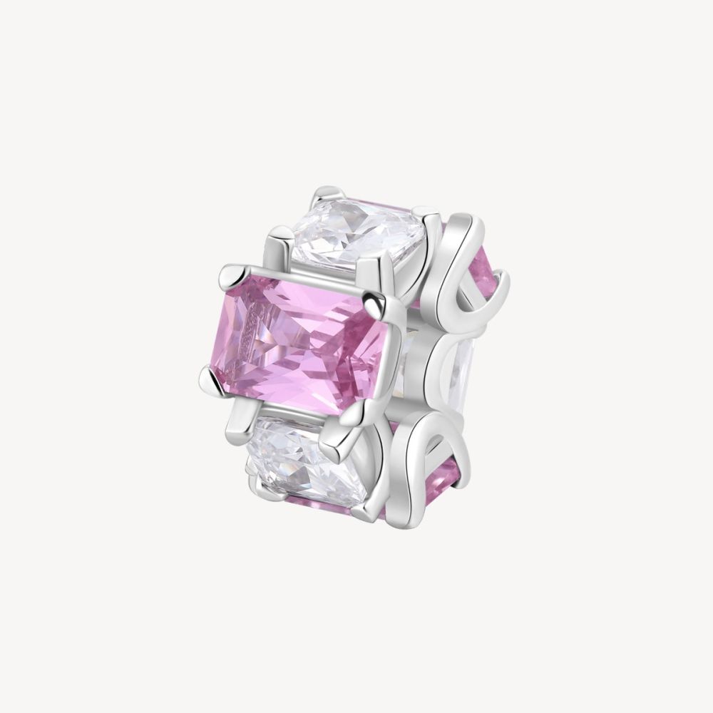 Brosway Charm Argento Square Cubic Light Ruby Fancy