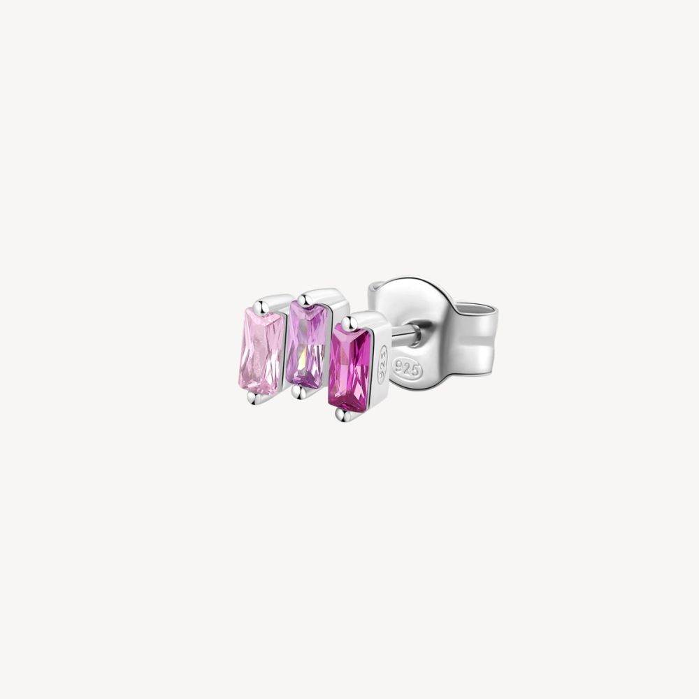 Brosway Orecchino Argento Baguette Light Ruby Fancy
