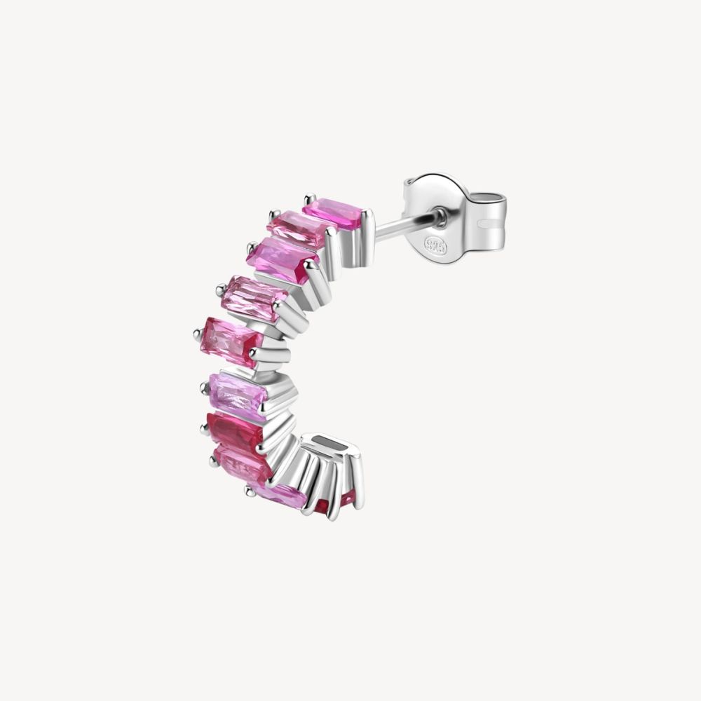 Brosway Orecchino Argento Baguette Light Ruby Fancy