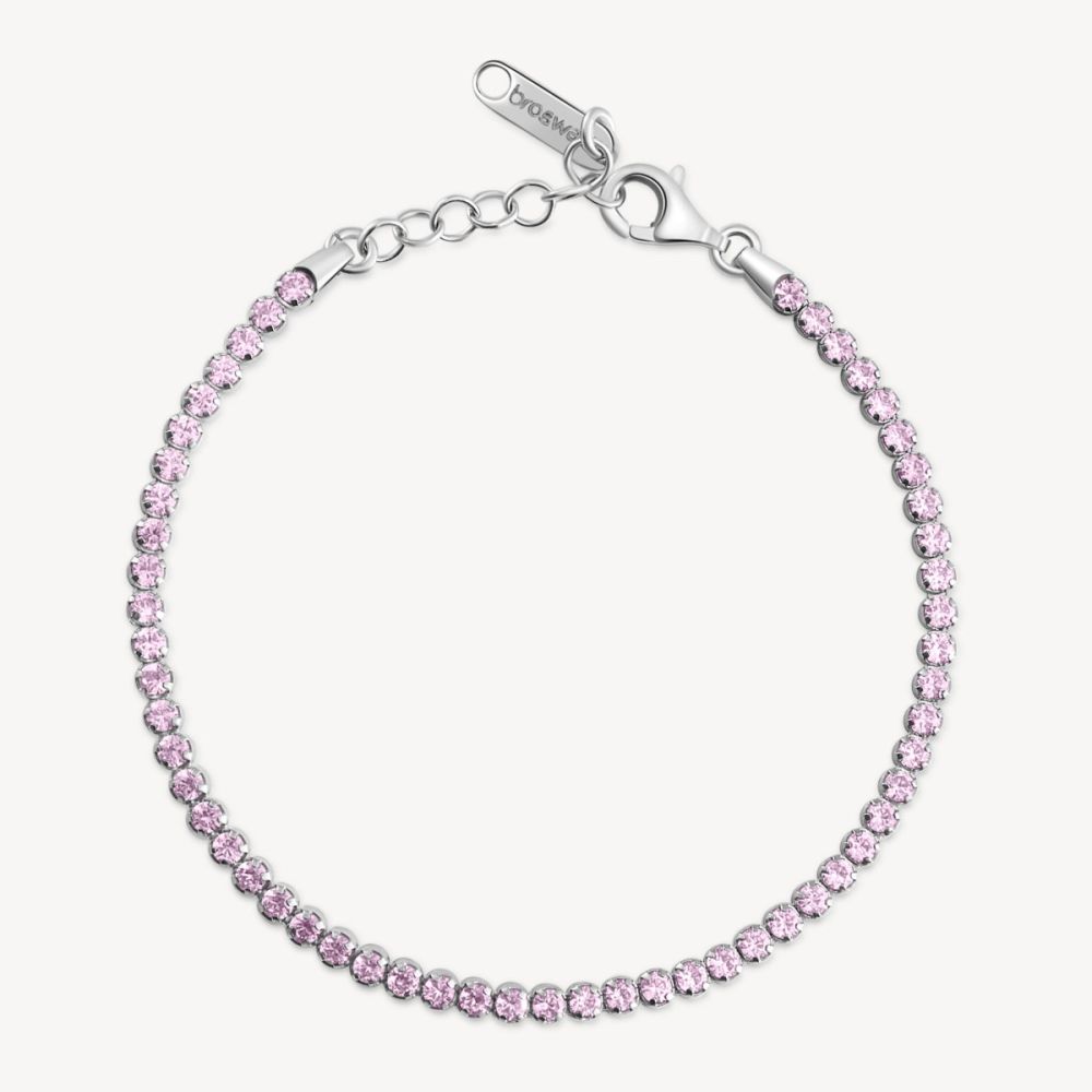 Brosway Tennis Argento Cristalli Rosa Fancy