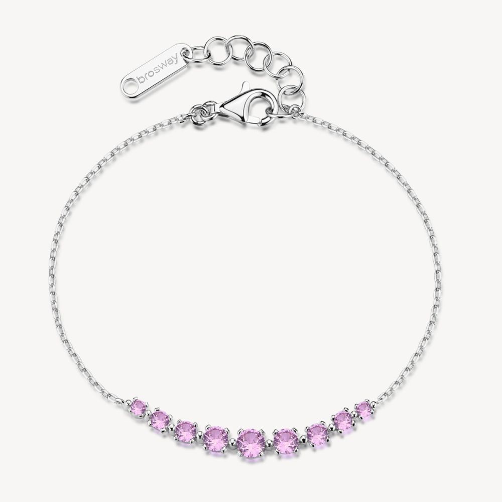 Brosway Bracciale Argento Zirconi Rosa Fancy