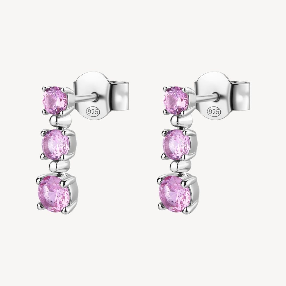 Brosway Orecchini Argento Zirconi Rosa Fancy