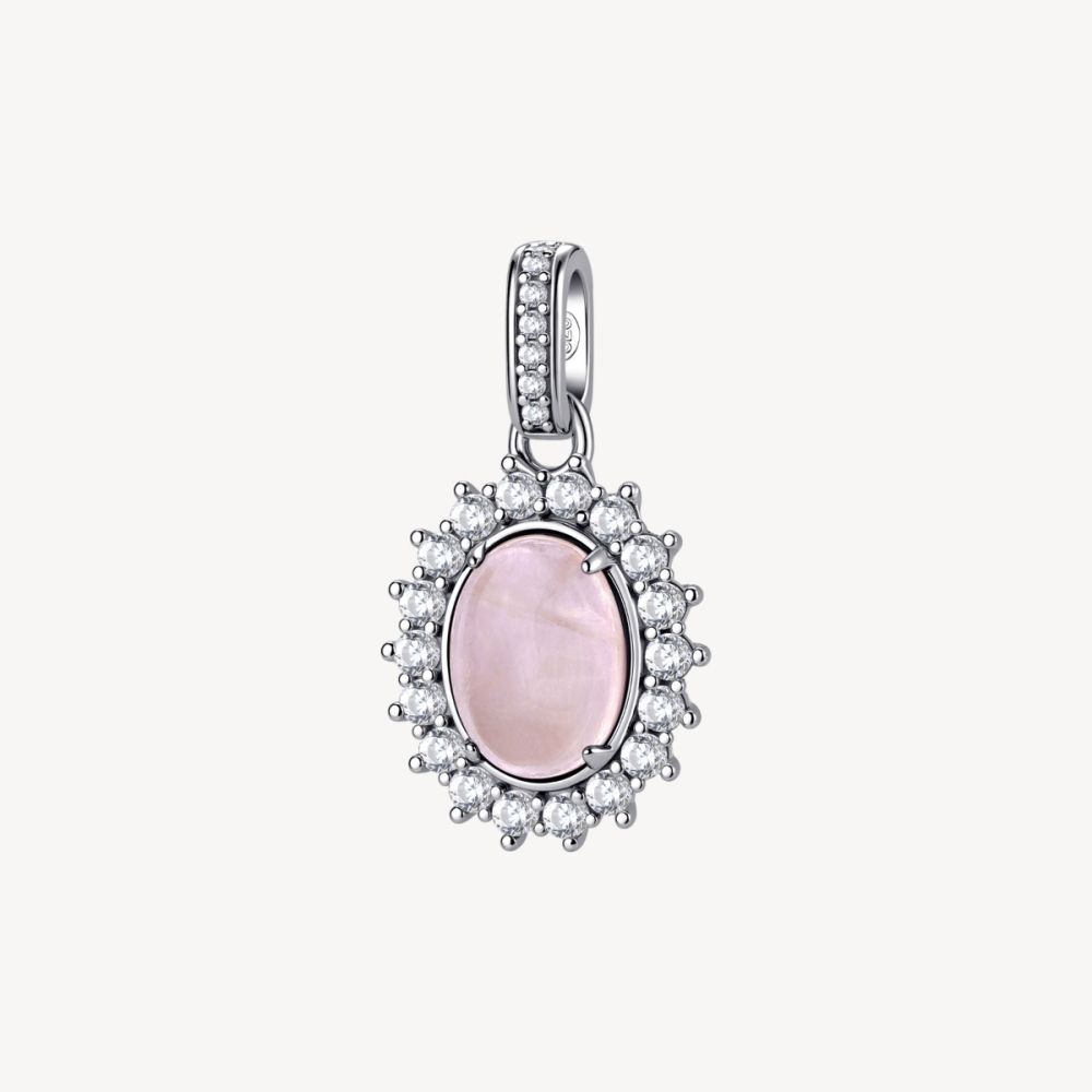 Brosway Pendente kate Argento Quarzo Rosa e Zirconi Fancy