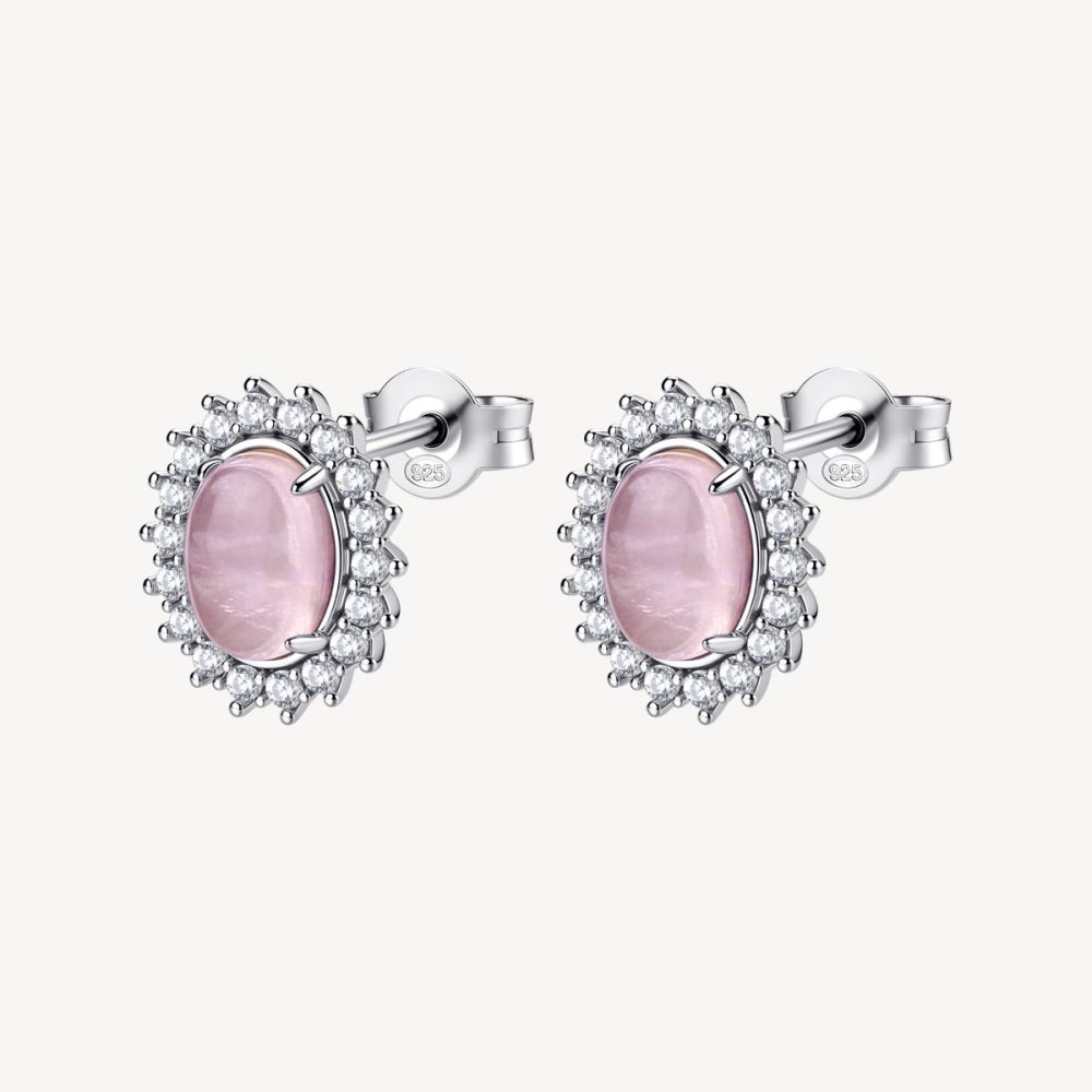 Brosway Orecchini Kate Argento Quarzo Rosa e Zirconi Fancy