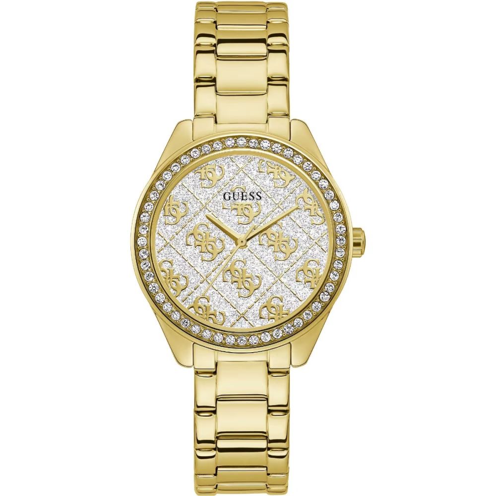 Guess Solo Tempo Acciaio Gold Quadrante Bianco