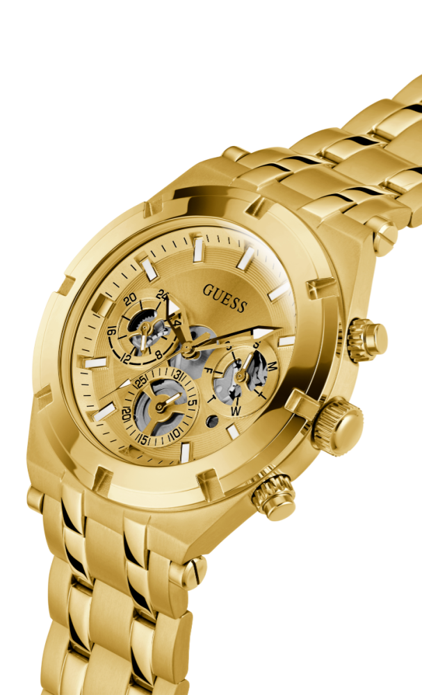 Guess Orologio Acciaio Gold Multifunzione Quadrante Gold