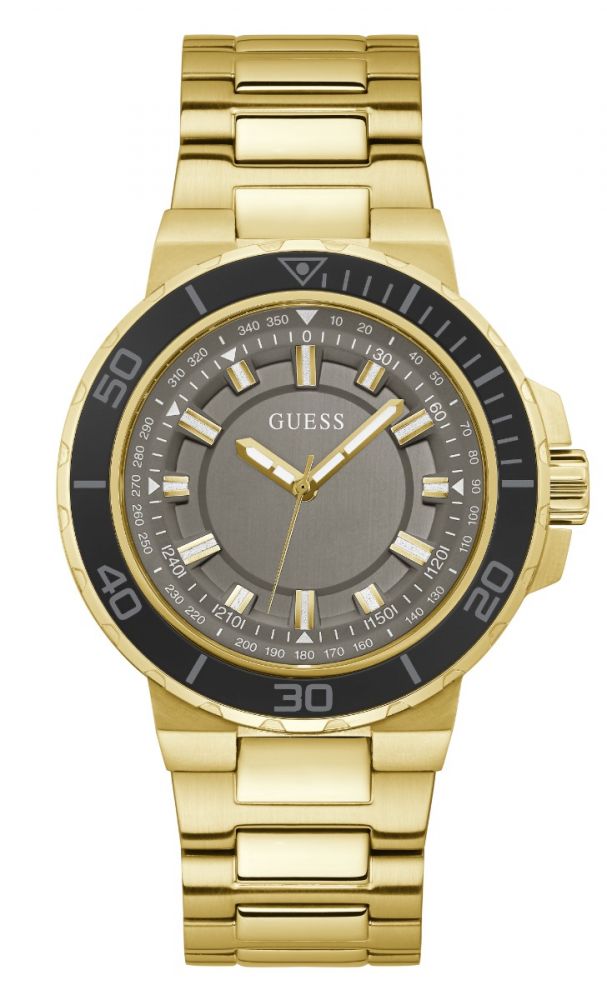 Guess Orologio Solo Tempo Uomo Acciaio Gold Track