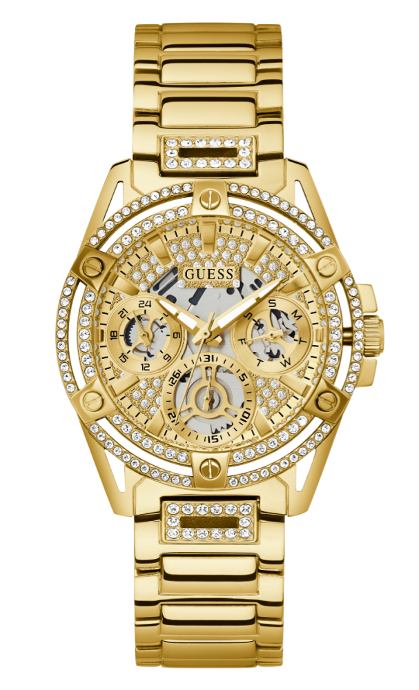 Guess Orologio Acciaio Gold Multifunzione Quadrante Gold