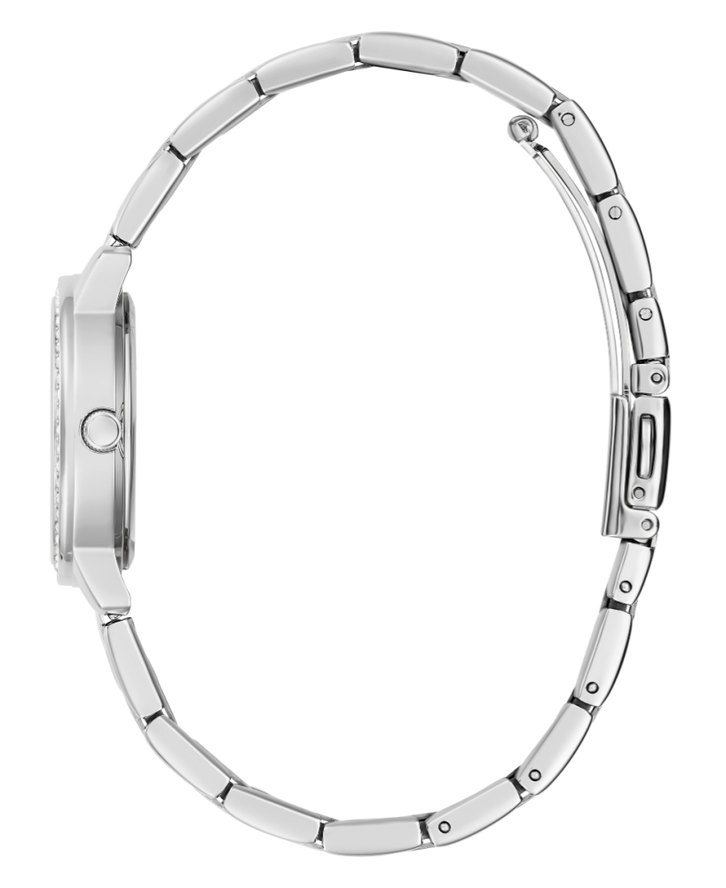 Guess Orologio Acciaio Solo Tempo Quadrante Silver