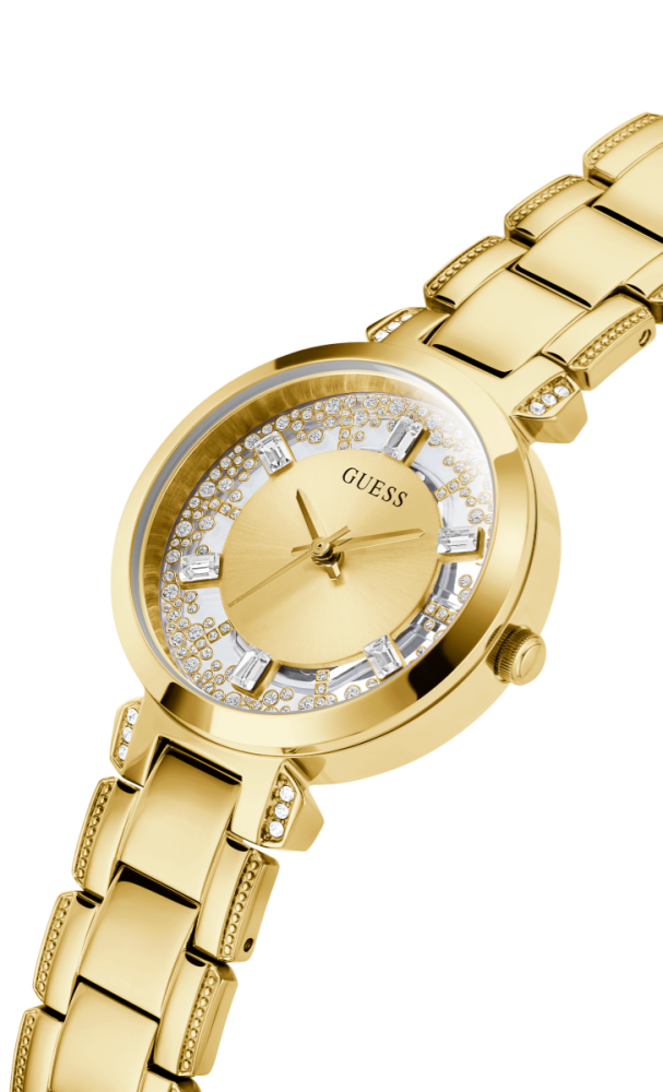 Guess Orologio Acciaio Gold Solo Tempo Quadrante Gold