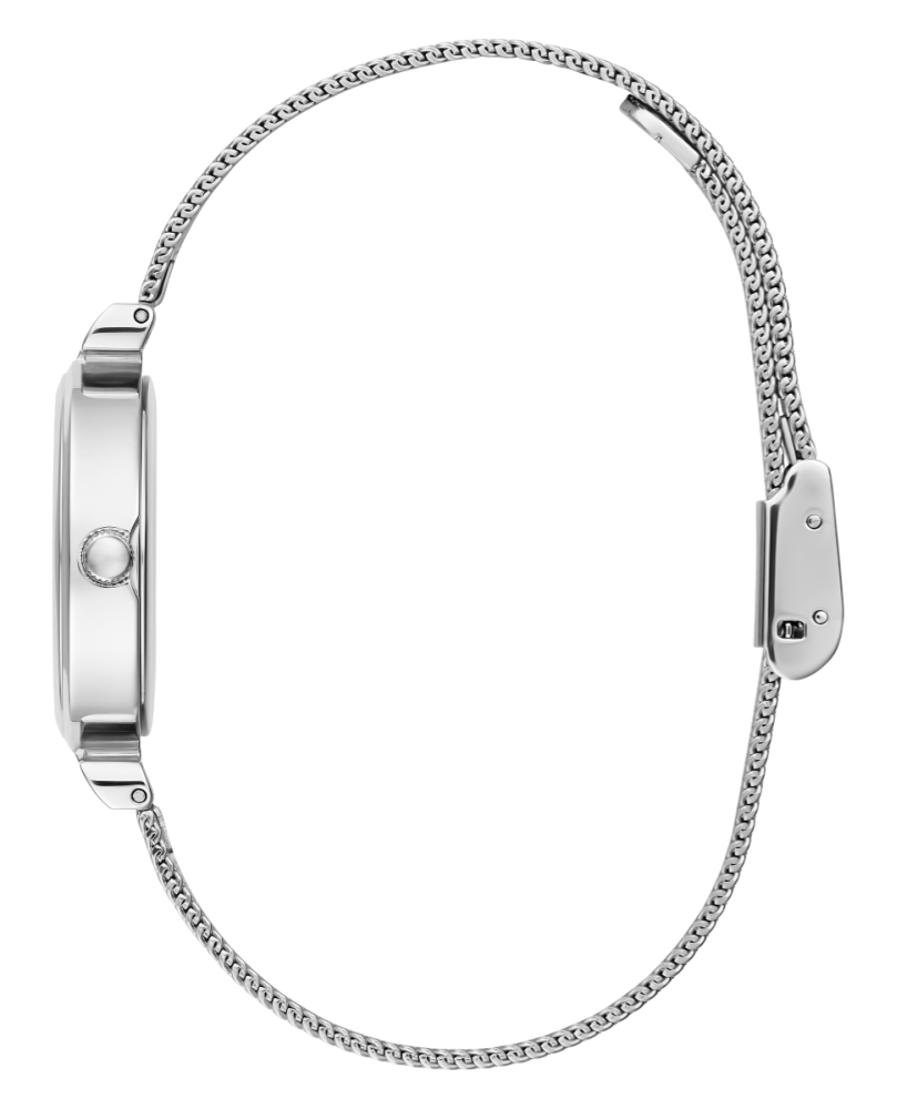 Guess Orologio Acciaio Solo Tempo Quadrante Silver