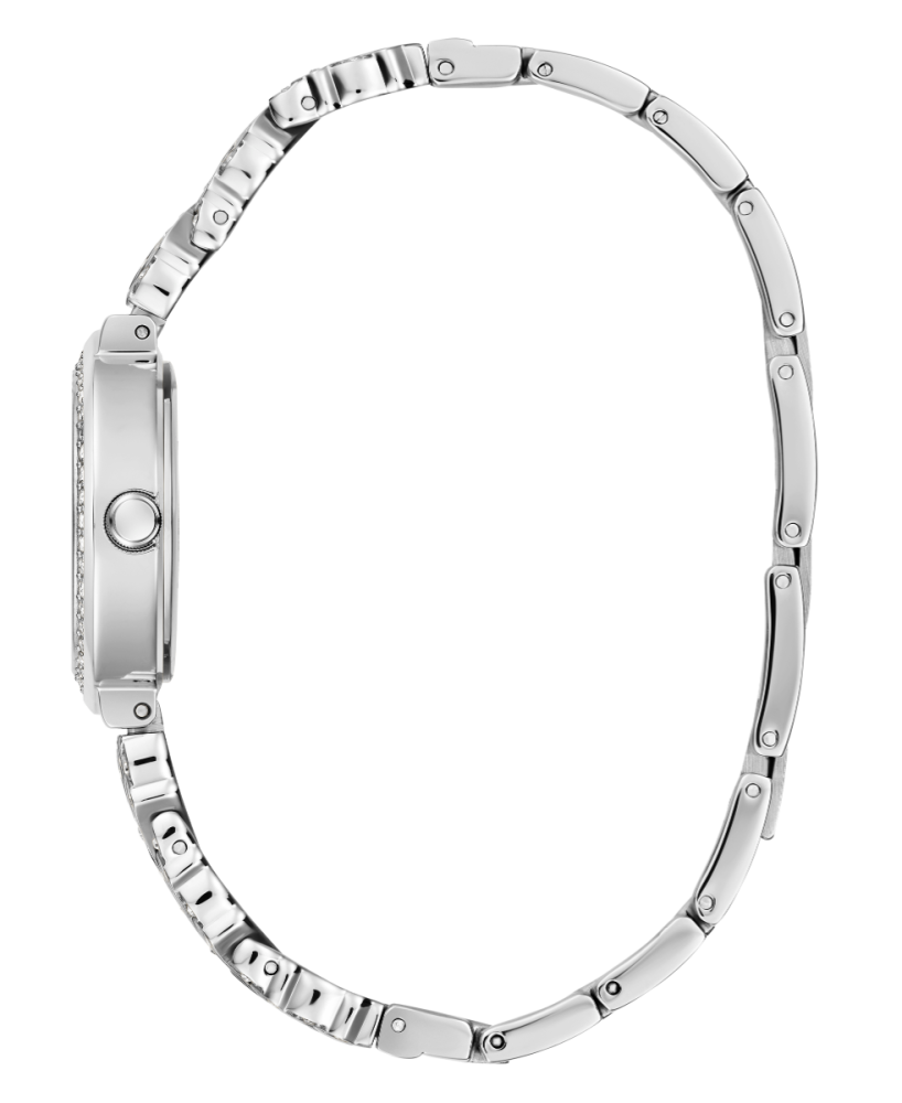 Guess Orologio Acciaio Solo Tempo Quadrante Silver