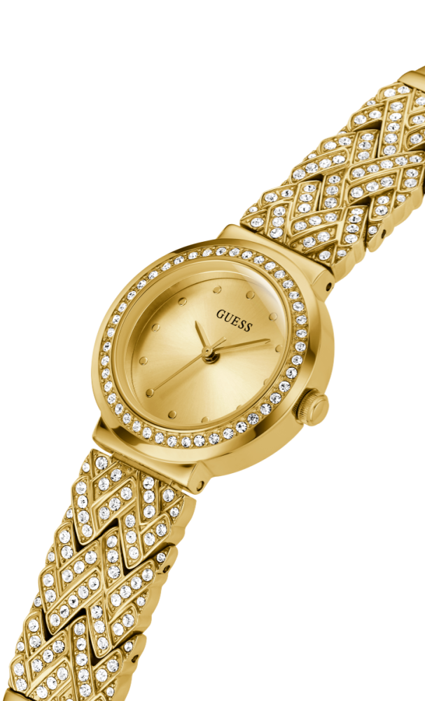 Guess Orologio Acciaio Gold Solo Tempo Quadrante Gold