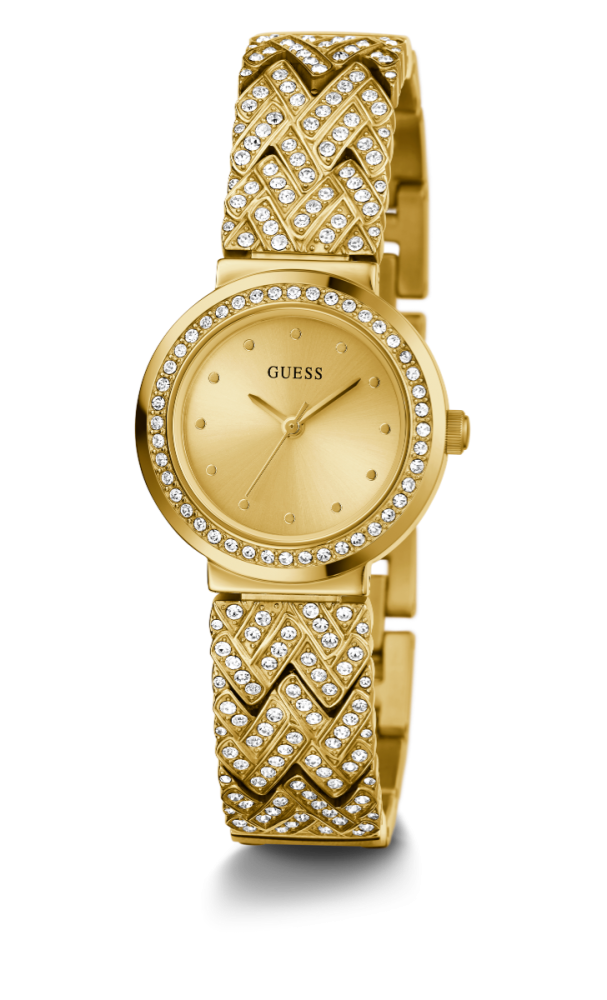 Guess Orologio Acciaio Gold Solo Tempo Quadrante Gold