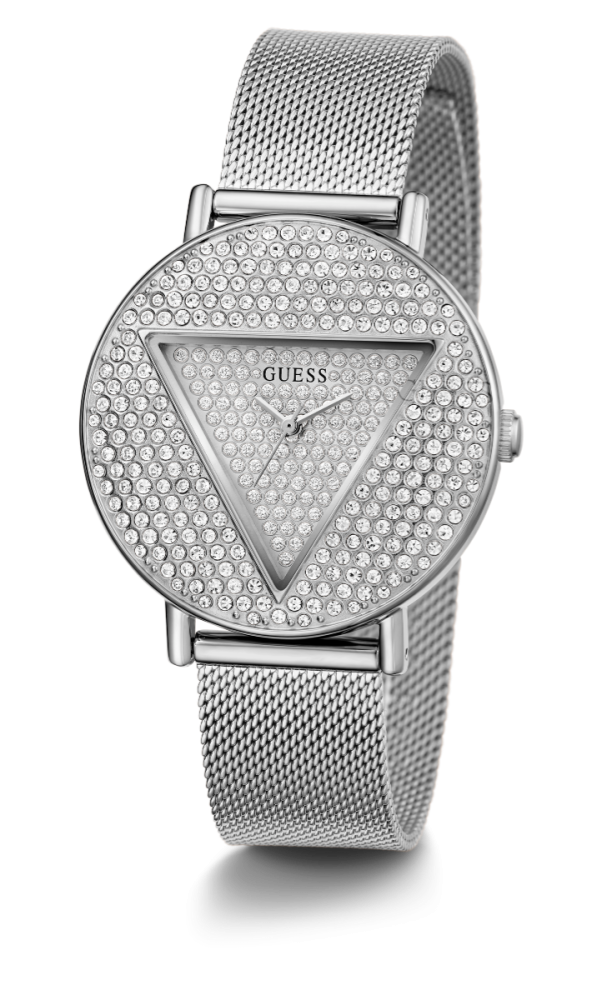 Guess Orologio Acciaio Solo Tempo Quadrante Zirconato