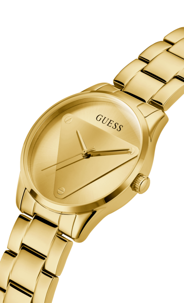 Guess Orologio Acciaio Gold Solo Tempo Quadrante Gold