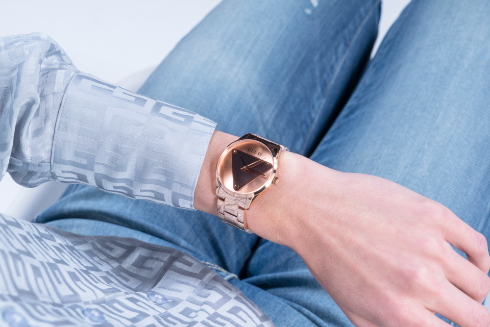 Guess Orologio Acciaio Rosè Solo Tempo Quadrante Rosè