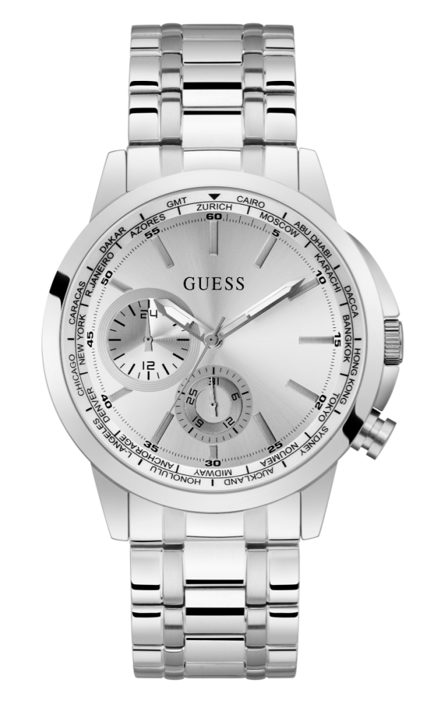 Guess Orologio Acciaio Multifunzione Quadrante Silver