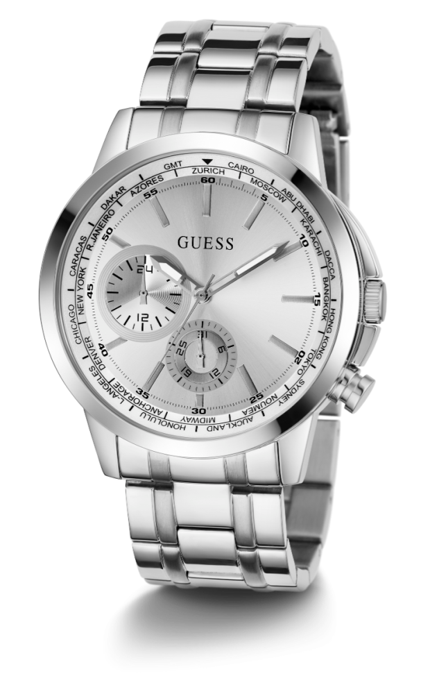 Guess Orologio Acciaio Multifunzione Quadrante Silver