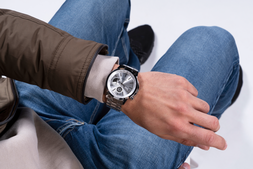 Guess Orologio Acciaio Multifunzione Quadrante Silver