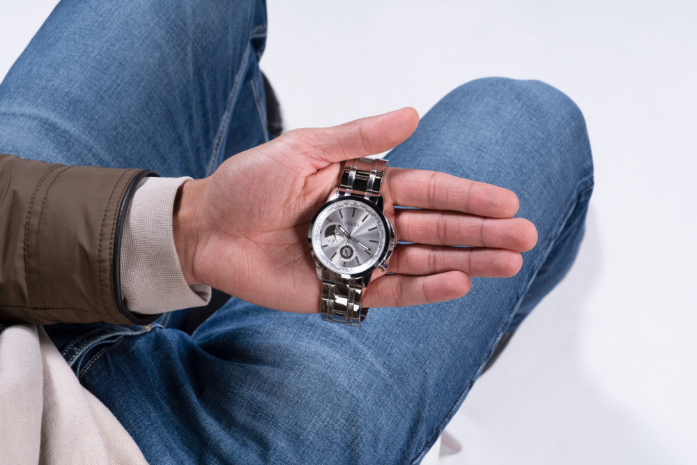 Guess Orologio Acciaio Multifunzione Quadrante Silver