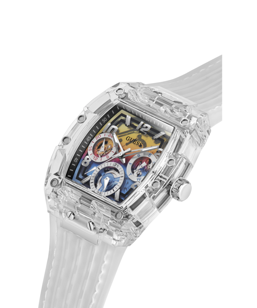 Guess Orologio Multifunzione Resina Trasparente