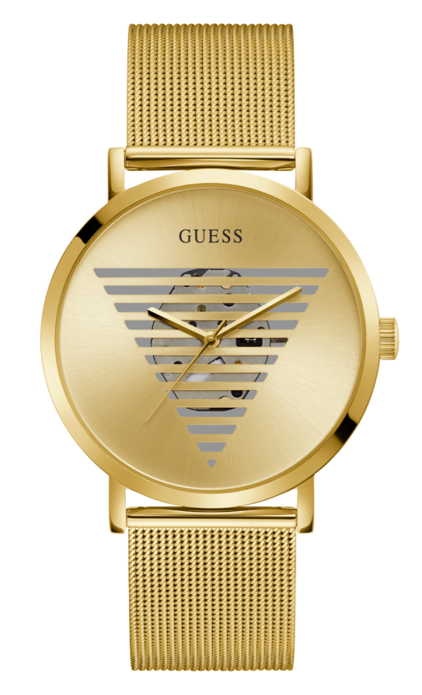 Guess Orologio Acciaio Gold Solo Tempo Quadrante Gold