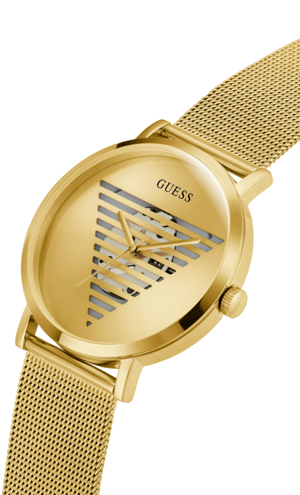 Guess Orologio Acciaio Gold Solo Tempo Quadrante Gold