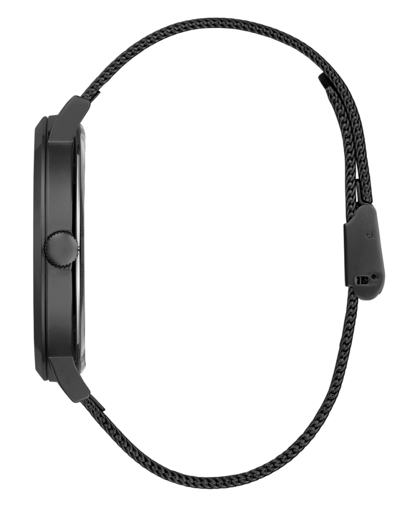 Guess Orologio Acciaio Nero Solo Tempo Quadrante Nero