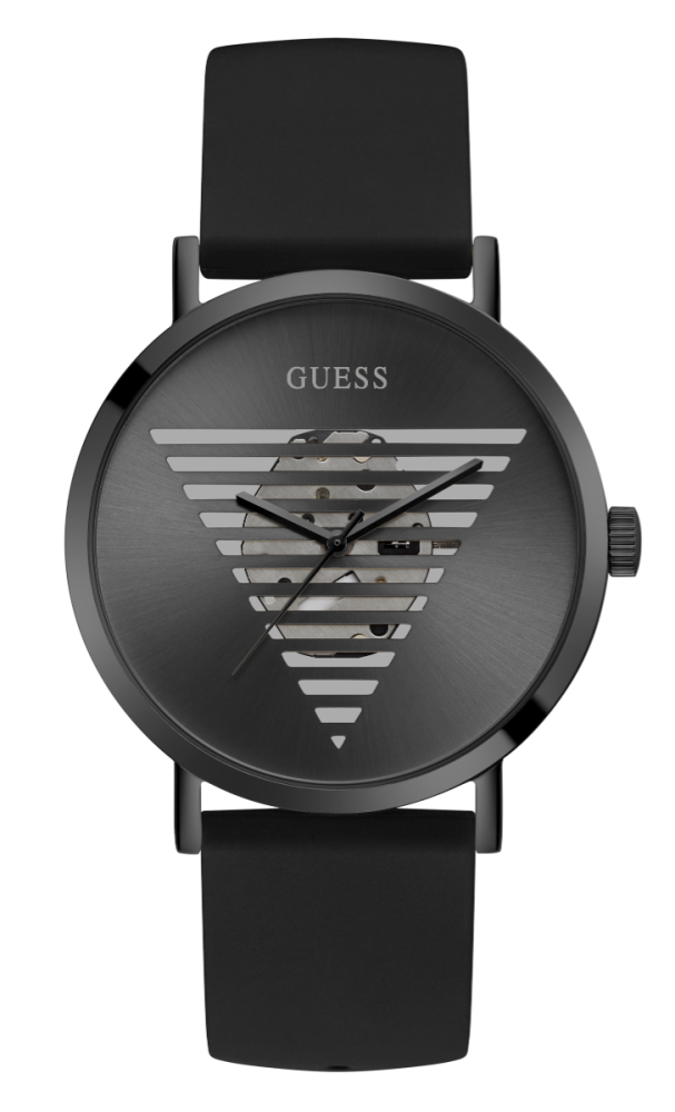 Guess Orologio Solo Tempo Acciaio Ip Nero