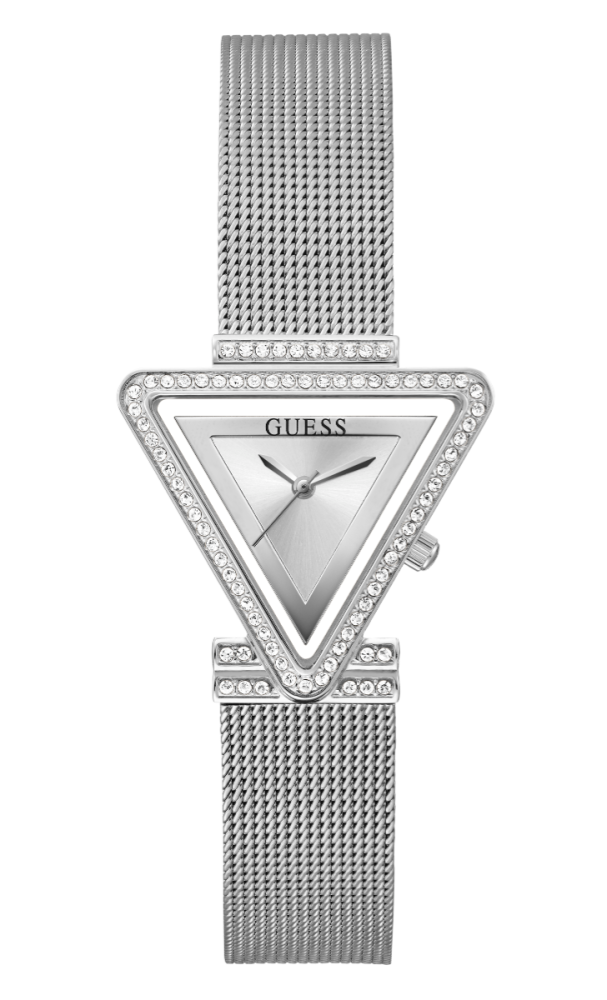 Guess Orologio Acciaio Solo Tempo Quadrante Silver