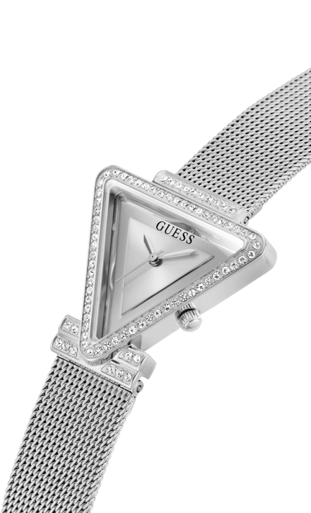 Guess Orologio Acciaio Solo Tempo Quadrante Silver