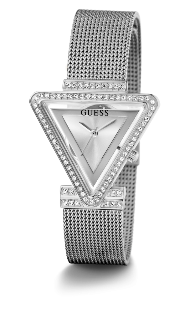 Guess Orologio Acciaio Solo Tempo Quadrante Silver