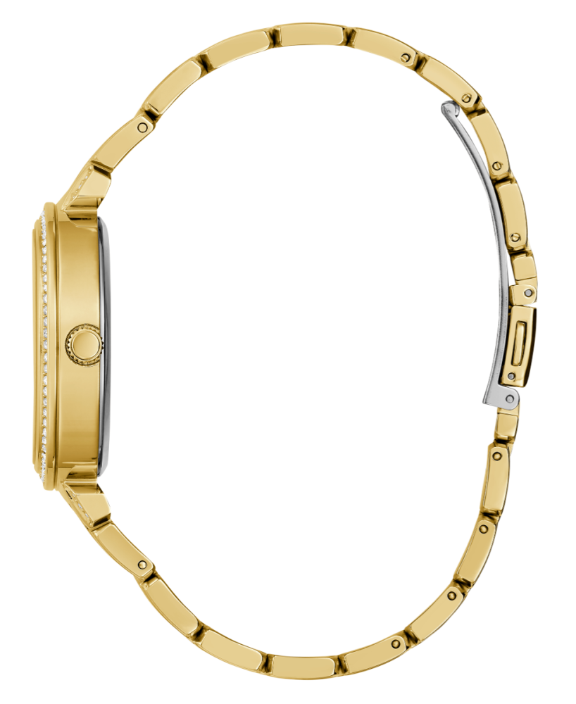 Guess Orologio Solo Tempo Acciaio Ip Gold