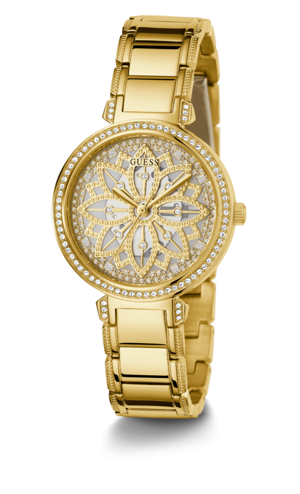 Guess Orologio Solo Tempo Acciaio Ip Gold