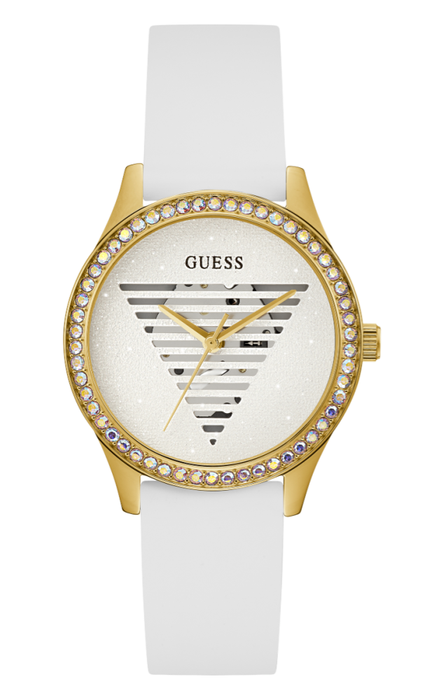 Guess Orologio Solo Tempo Acciaio Ip Gold
