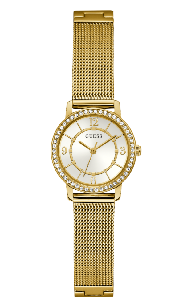 Guess Orologio Solo Tempo Acciaio Ip Gold