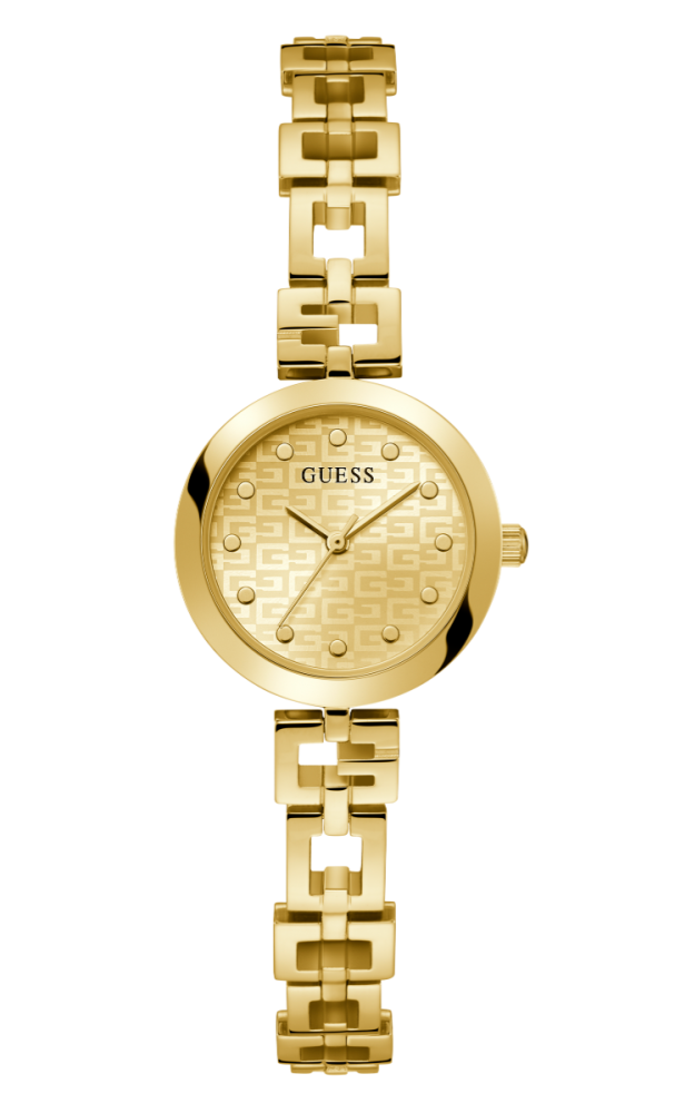 Guess Orologio Soloto Tempo Acciaio Ip Gold