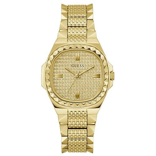 Guess Orologio Solo Tempo Acciaio Gold Rebellious