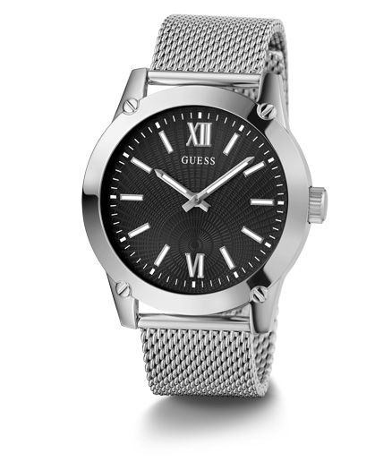Guess Orologio Solo Tempo Acciaio Crescent