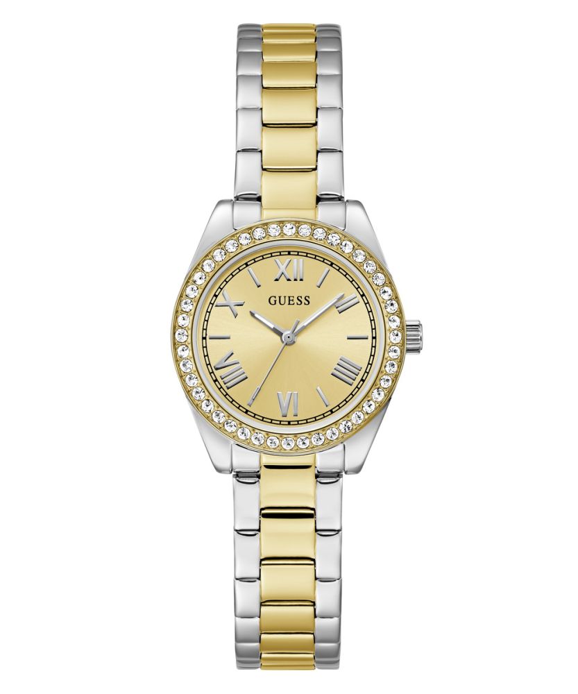 Guess Orologio Solo Tempo Acciaio Bicolore Quadrante Gold