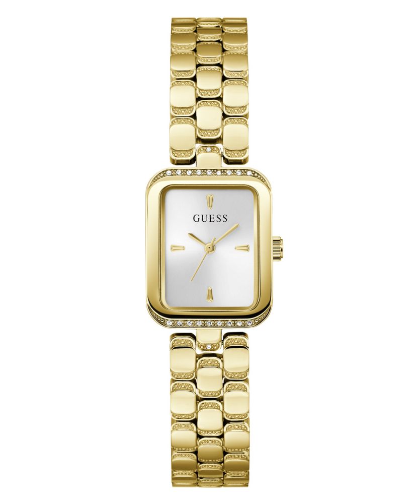 Guess Orologio Solo Tempo Acciaio Gold Quadrante Silver