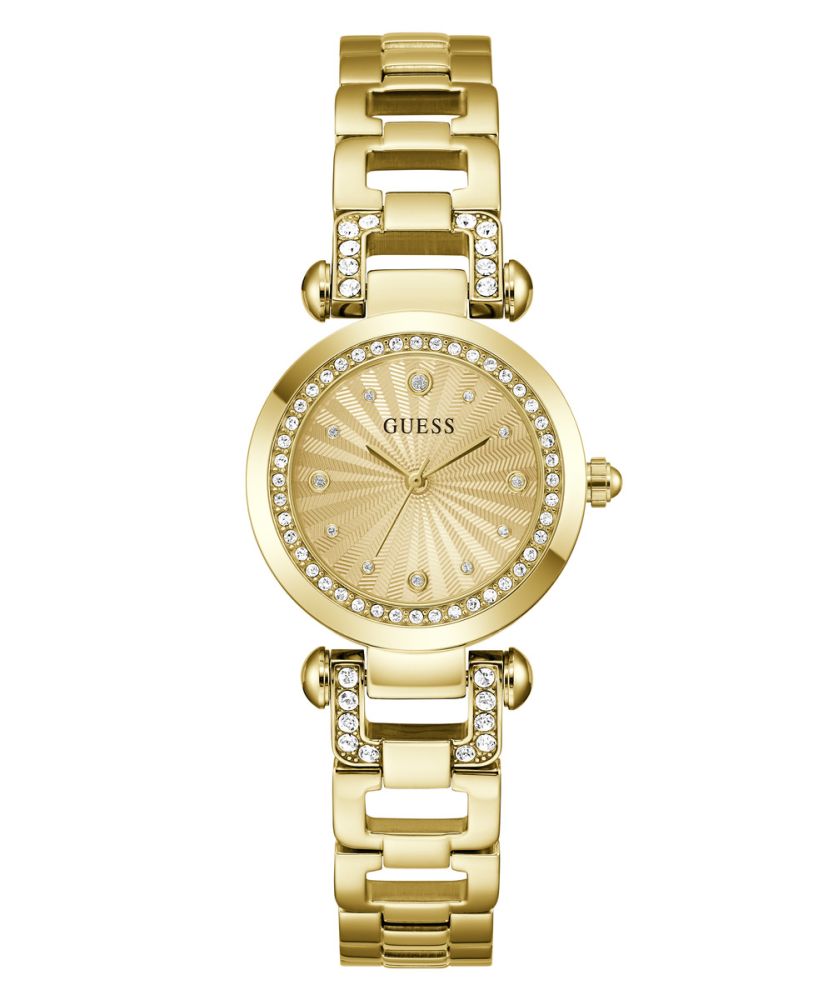 Guess Orologio Solo Tempo Acciaio Gold Quadrante Gold