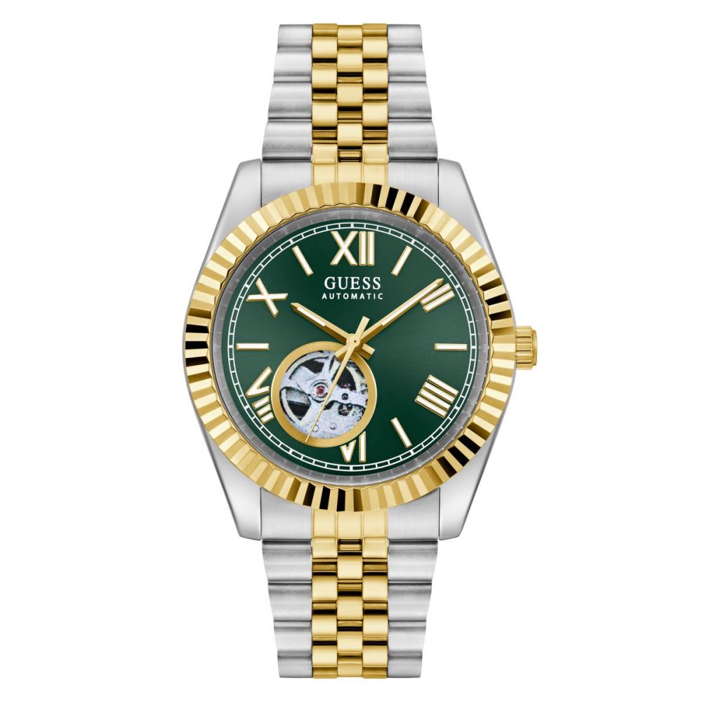 Guess Orologio Meccanico Acciaio Bicolore Gold Connoisseur