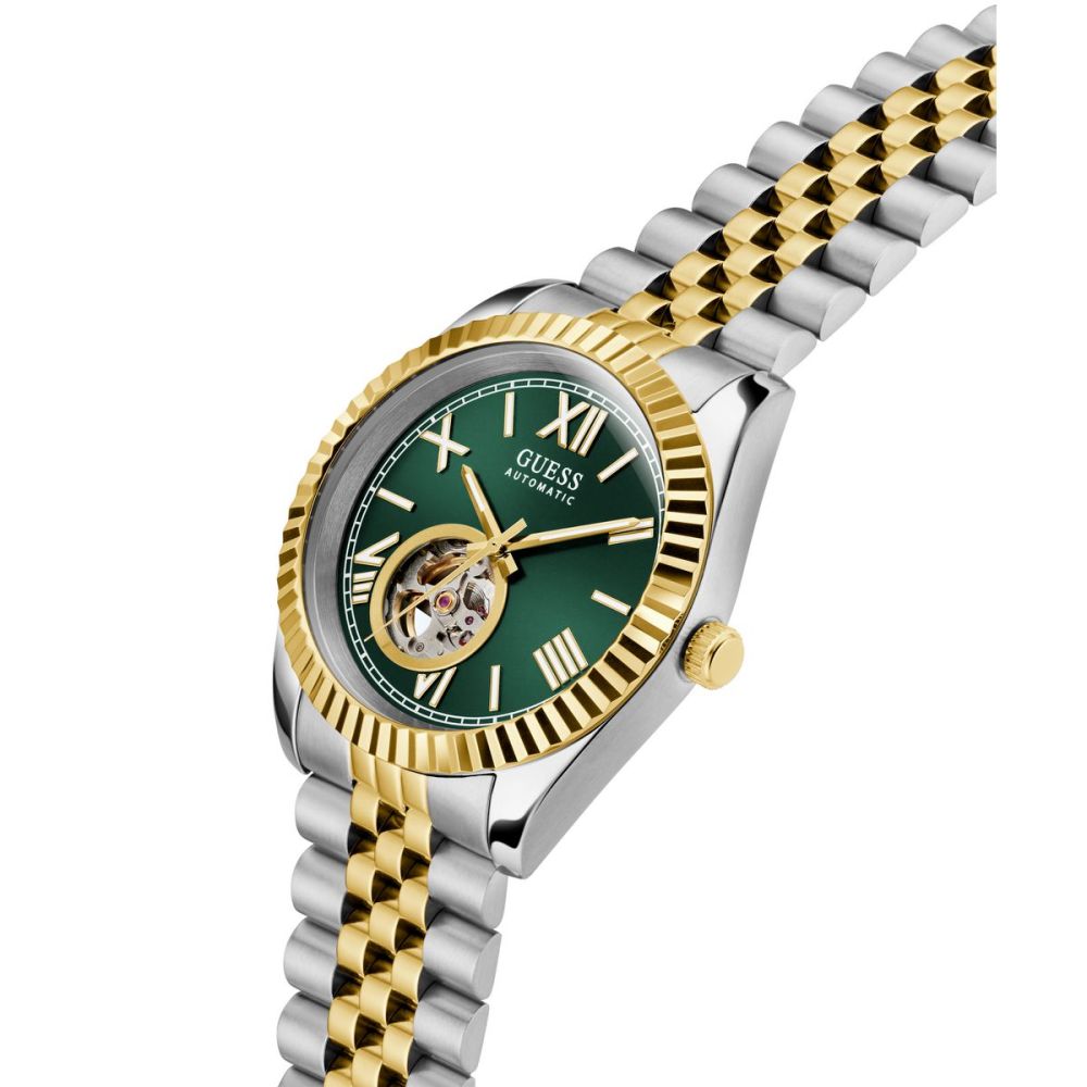 Guess Orologio Meccanico Acciaio Bicolore Gold Connoisseur