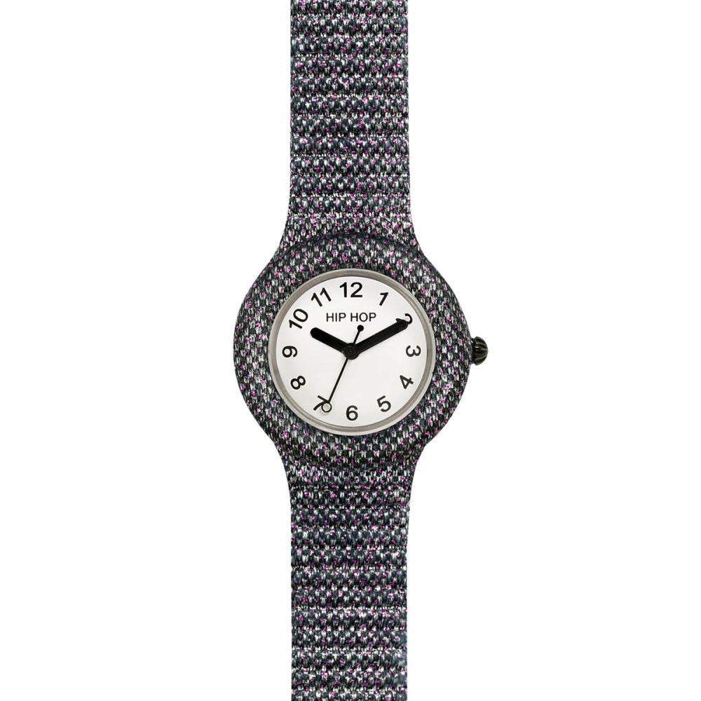 Hip Hop Solo Tempo Lurex Nero Quadrante Bianco