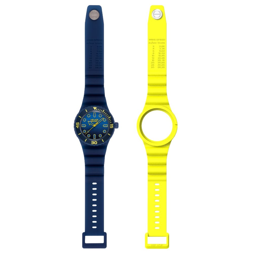 Hip Hop Solo Tempo Blu-Giallo Quadrante Blu