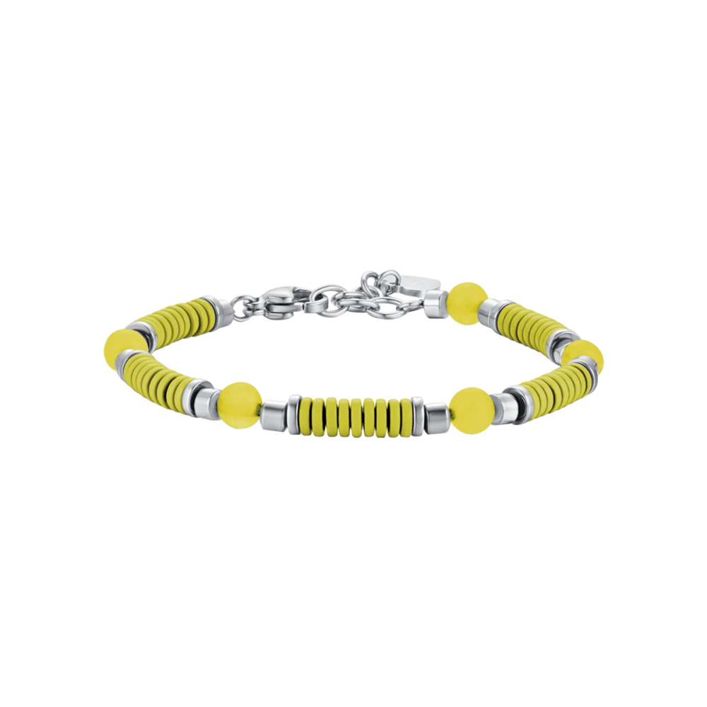 LUca Barra Bracciale Kids Pietre e Smalto Giallo